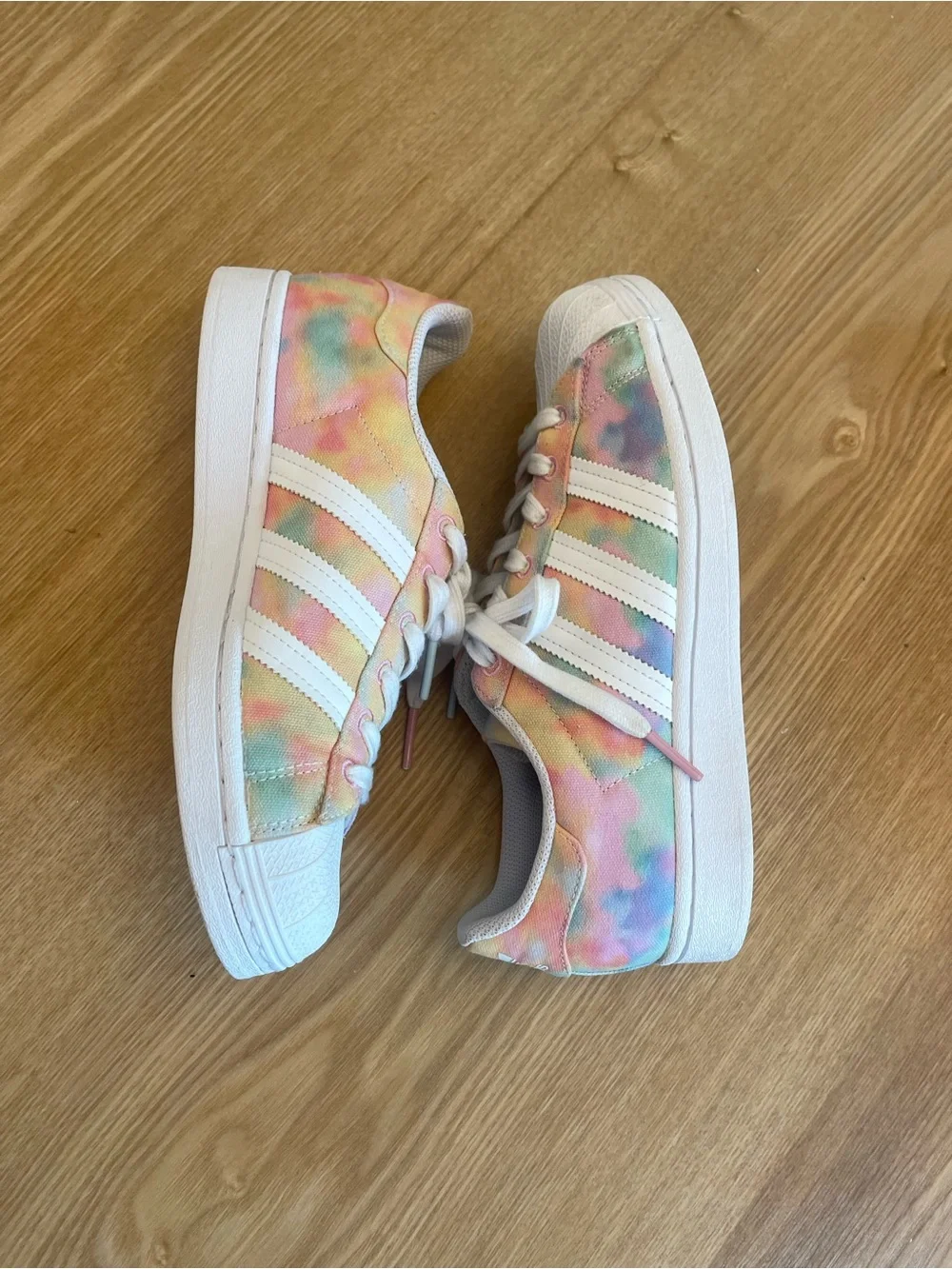 Adidas Women's Pastel Tie-Dye Superstar Sneakers - 7.5 LKN